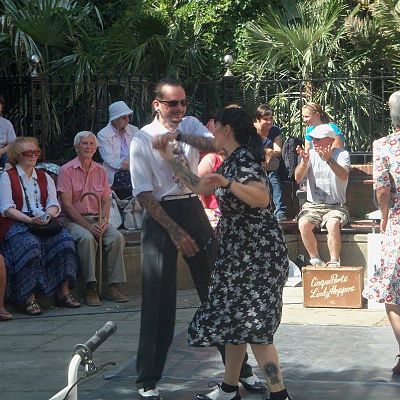 Cinque Ports Lindy Hoppers: Hastings Old Town Carnival August 2015 - Freestyle Lindy Hop - Photo courtesy of Hastings 87.9 Carnival FM