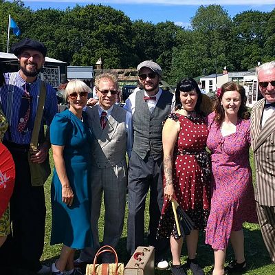 Cinque Ports Lindy Hoppers: Isle of Wight - Havenstreet 1940s Weekend - July 2017 - 1940s civilian clothing - Photo courtesy of Nikkie Cooke