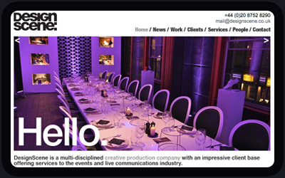 Website Design and Development Screenshot of DesignScene