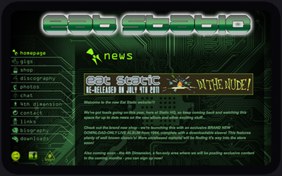 Website Design and Development Screenshot of Eat Static