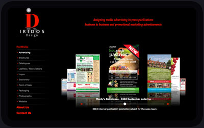 Website Design and Development Screenshot of Iridos Design Ltd