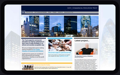 Website Design and Development Screenshot of Commercial Education Trust