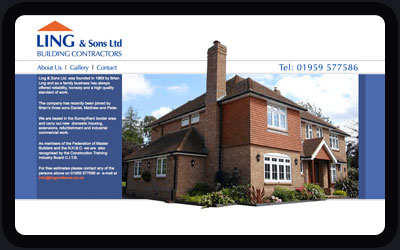 Website Design and Development Screenshot of Ling and Sons Ltd - Building Contractors