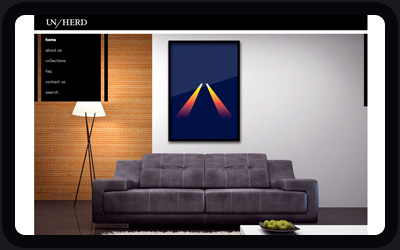 Website Design and Development Screenshot of UN/HERD Prints
