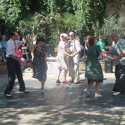Cinque Ports Lindy Hoppers: Hastings Old Town Carnival August 2015 - Freestyle Lindy Hop - Photo courtesy of Hastings 87.9 Carnival FM
