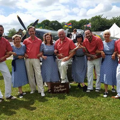 Cinque Ports Lindy Hoppers: Isle of Wight - Havenstreet 1940s Weekend - July 2017 - Stripes and Polka dots - Photo courtesy of Louise Pietrzykowska