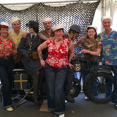 Cinque Ports Lindy Hoppers: Tenterden KESR 1940s Steam weekend May 2015 - Our first official appearance with the Cinque Ports Lindy Hoppers - Photo by courtesy of Alan Humphris‎