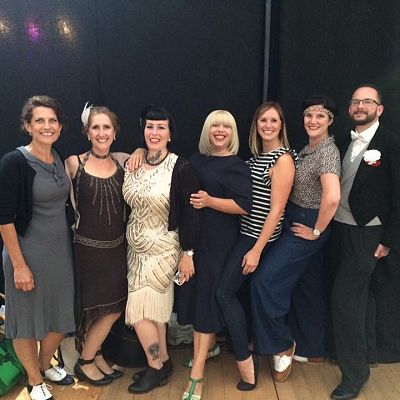 Cinque Ports Lindy Hoppers: War and Peace Revival 2017 at the Hop Farm, Kent - With the tap Cinque Ports Lindy Tappers backstage - Photo by Helen Victoria