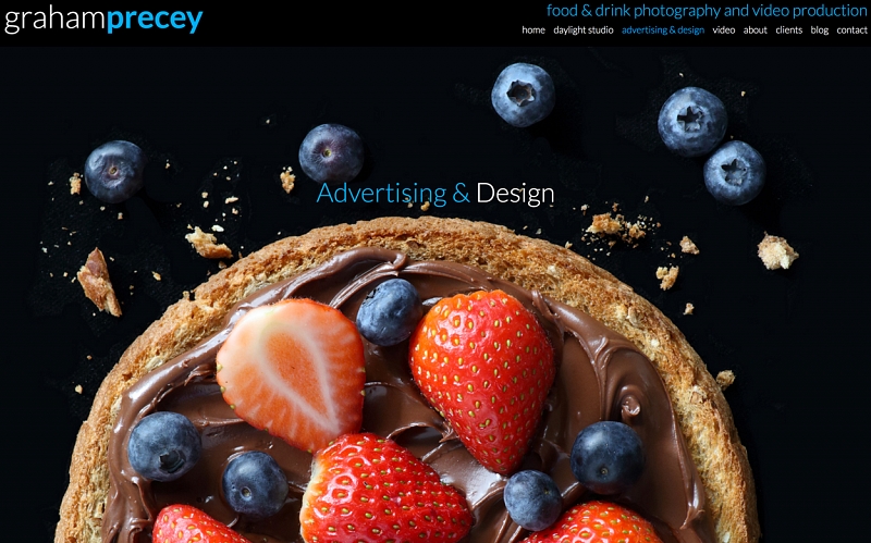 Website Design and Development Screenshot of Graham Precey - Food Photographer