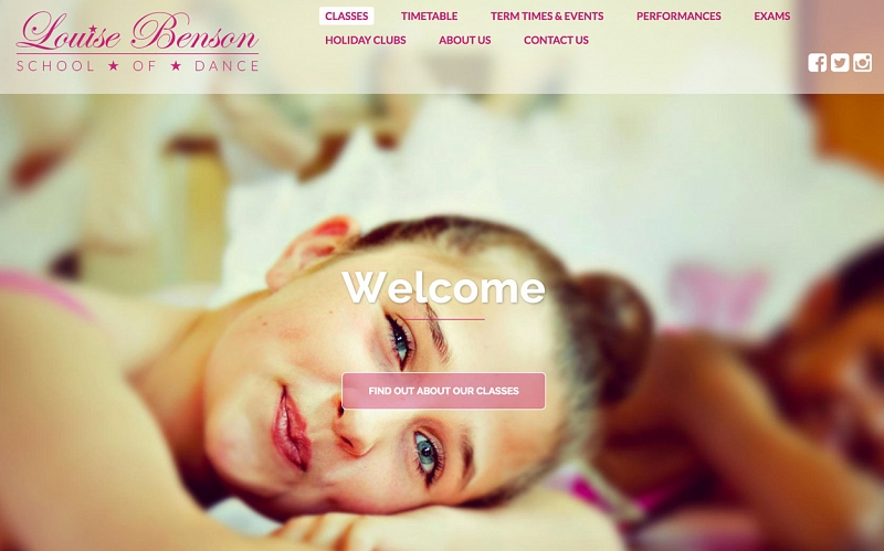 Website Design and Development Screenshot of Louise Benson School Of Dance