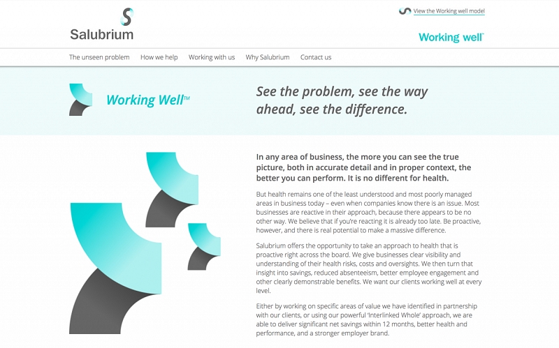 Website Design and Development Screenshot of Salubrium