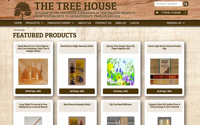 Website Design and Development Screenshot of The Tree House